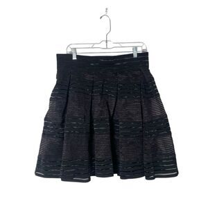 Torrid Black Sheer Ruffle A-Line Mini Skirt W/ Elastic Waist Women's Size Large